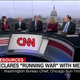 An all-white panel discussed President Donald J. Trump and the media on CNN’s Reliable Sources on Sunday. From left, Frank Sesno, former CNN White House correspondent and now director of the School of Media & Public Affairs at George Washington University; Karen Tumulty of the Washington Post; Jeff Mason of Reuters, president of the White House Correspondents’ Association; host Brian Stelter; Lynn Sweet, Chicago Sun-Times Washington bureau chief; Michael Oreskes, senior vice president of news and editorial director at NPR; and Martha Kumar, director of the White House transition project. (CNN)